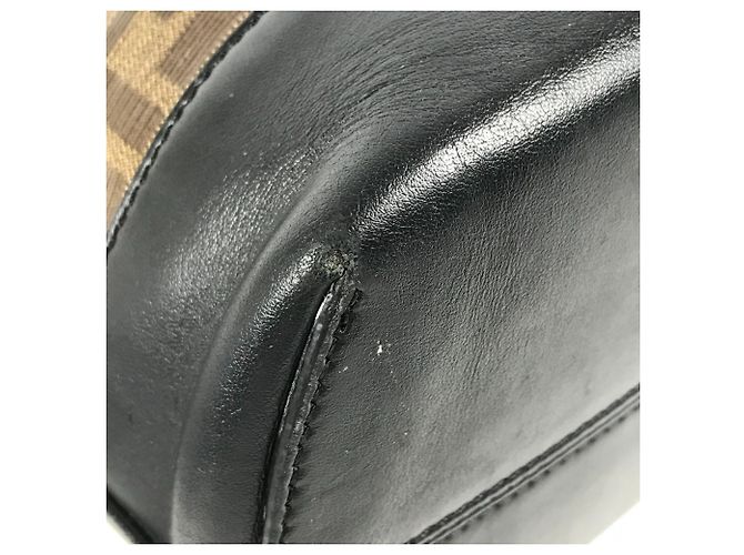 Fendi 8BH348 Zucca Schultertasche Braun Schwarz - Ansicht 7