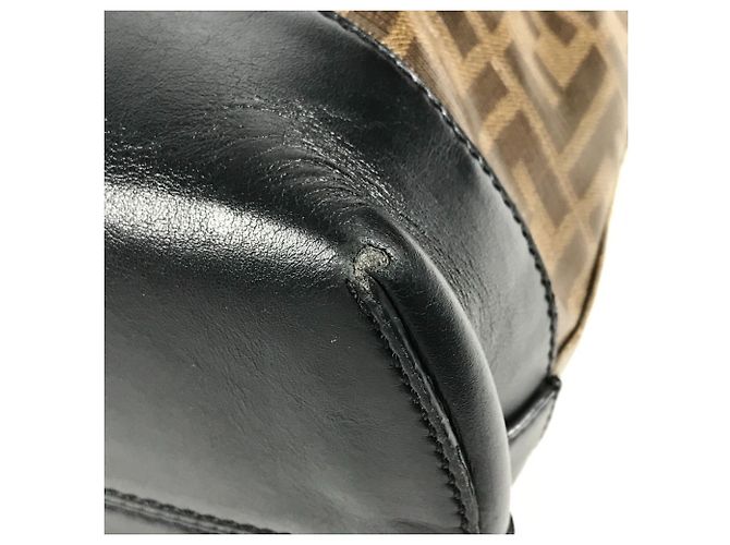 Fendi 8BH348 Zucca Schultertasche Braun Schwarz - Ansicht 8