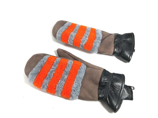Fendi Damenhandschuhe aus Angora Braun Orange - Ansicht 4