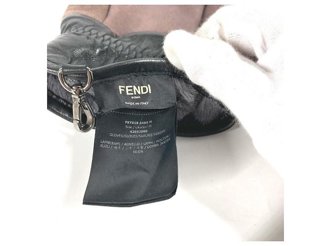 Fendi Damenhandschuhe aus Angora Braun Orange - Ansicht 5