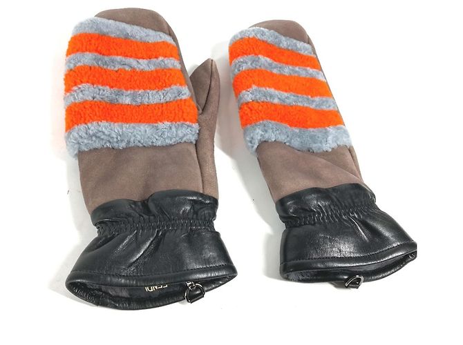 Fendi Damenhandschuhe aus Angora Braun Orange - Ansicht 6