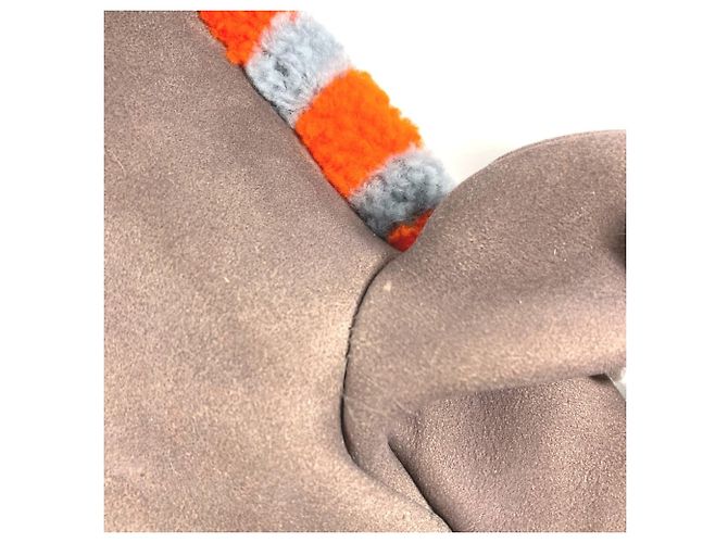 Fendi Damenhandschuhe aus Angora Braun Orange - Ansicht 8