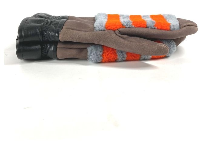 Fendi Damenhandschuhe aus Angora Braun Orange - Ansicht 9