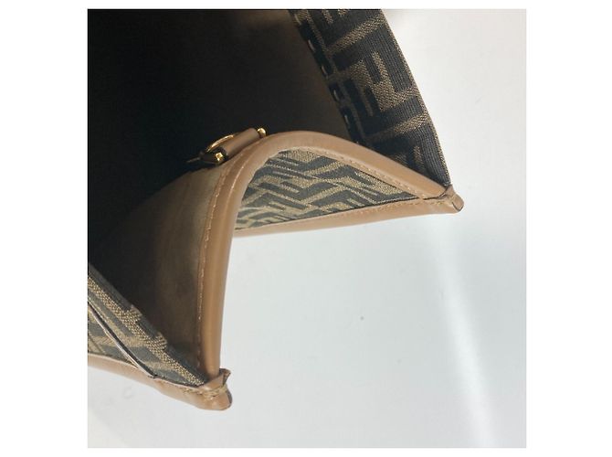 Borsa Tote Media Fendi Sunshine Marrone - vista 12