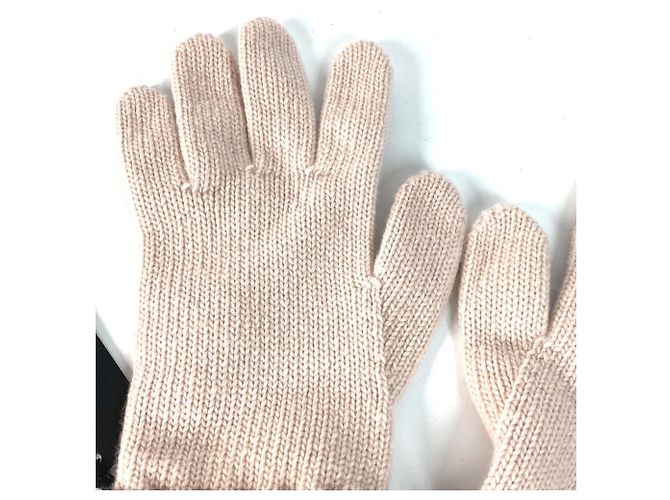 Guanti in lana da donna Fendi Rosa Beige - vista 2