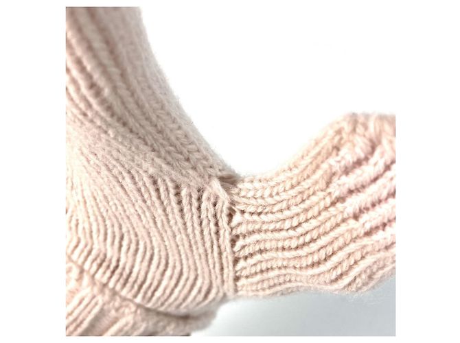 Guanti in lana da donna Fendi Rosa Beige - vista 8