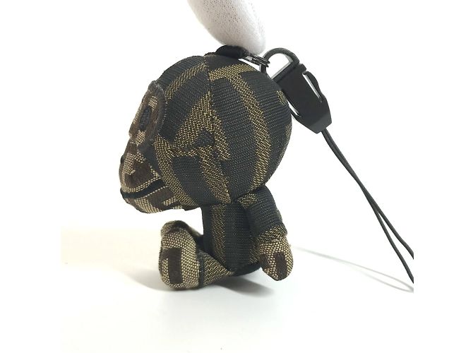 Fendi x A Bathing Ape Milo Zucca Plush Charm Marrone - vista 3