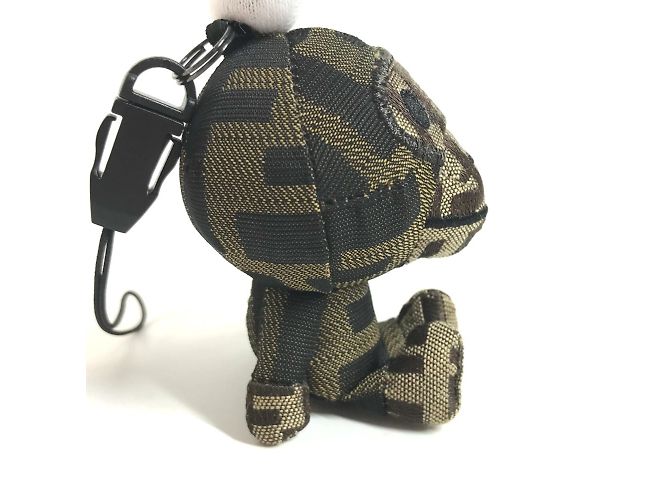 Fendi x A Bathing Ape Milo Zucca Plush Charm Marrone - vista 4