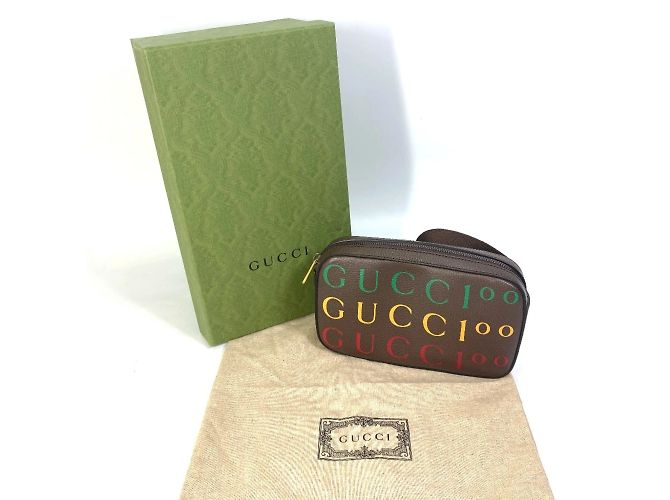 Borsa a cintura incrociata Gucci 602695 Marrone - vista 13