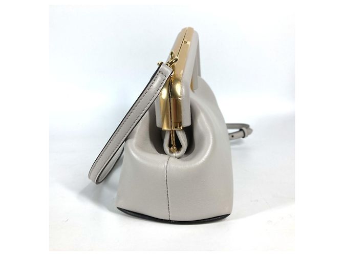 Fendi 8BP129 Pochette First Piccola Borsa a Spalla Marrone Bianco - vista 2