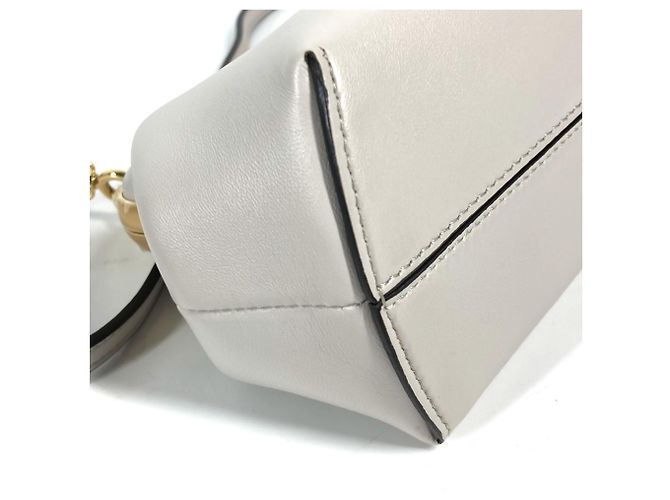 Fendi 8BP129 Pochette First Piccola Borsa a Spalla Marrone Bianco - vista 5