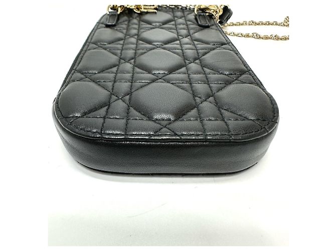 Borsa a spalla con catena e custodia per telefono Cannage Christian Dior Nero - vista 2