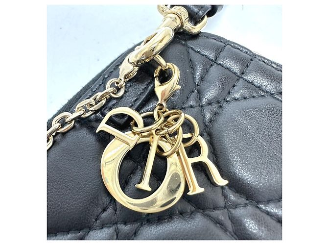 Borsa a spalla con catena e custodia per telefono Cannage Christian Dior Nero - vista 6