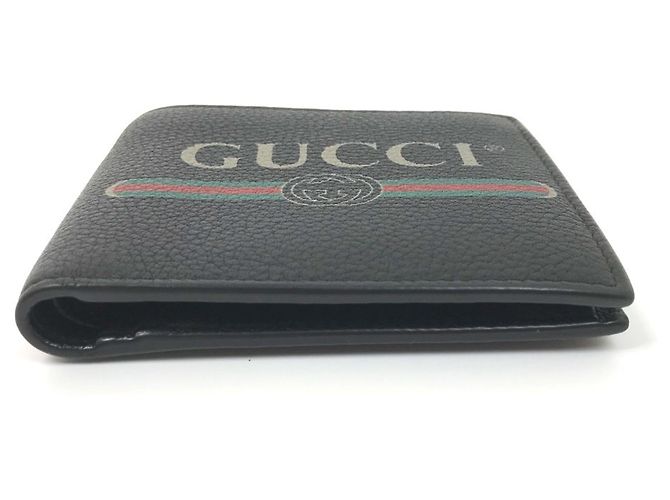 Billetera de cuero plegable Gucci Negro - vista 3