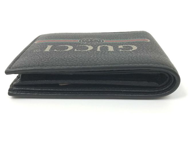 Billetera de cuero plegable Gucci Negro - vista 4