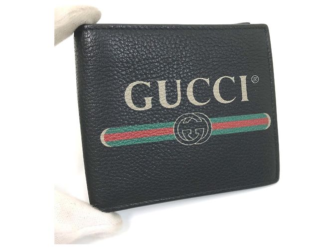 Billetera de cuero plegable Gucci Negro - vista 5