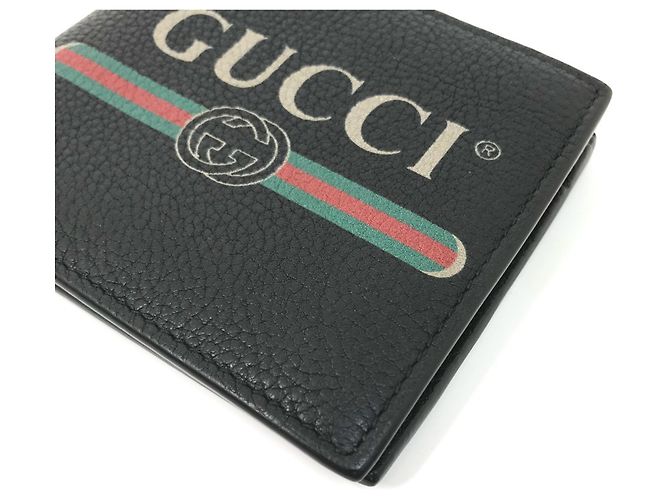 Billetera de cuero plegable Gucci Negro - vista 6