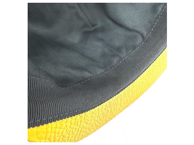 Fendi FXQ768 Yellow Leather Cap - view 10
