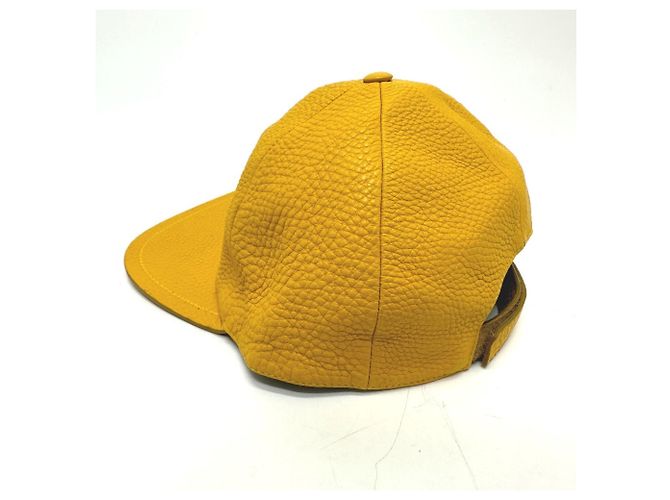 Fendi FXQ768 Yellow Leather Cap - view 2