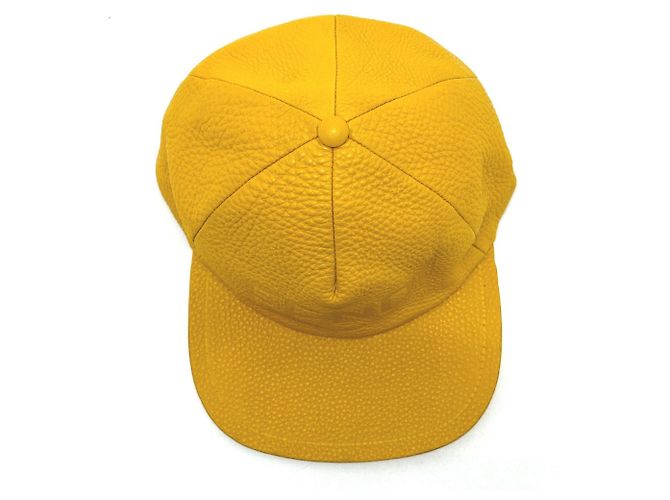 Fendi FXQ768 Yellow Leather Cap - view 5