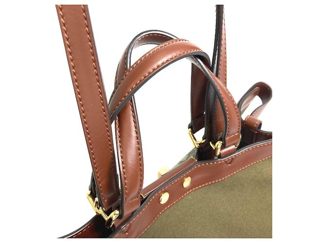Fendi 8BH374 FF Peekaboo X Tote Schultertasche Grün - Ansicht 3
