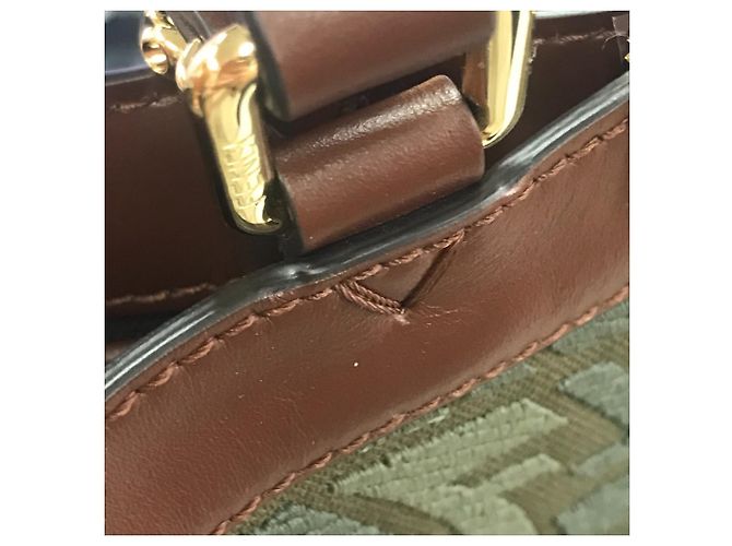 Fendi 8BH374 FF Peekaboo X Tote Schultertasche Grün - Ansicht 4