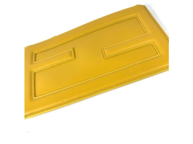 Pochette in pelle gialla Fendi Giallo - vista 3