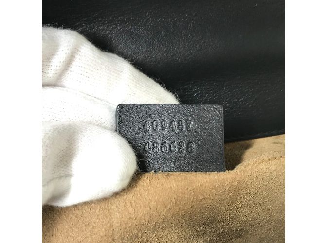 Borsa a Spalla Small Padlock Chain Gucci 409487 Nero - vista 14