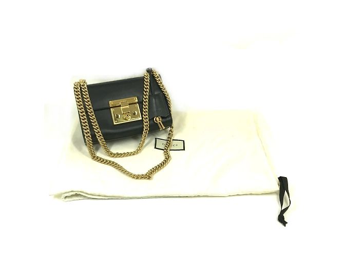 Borsa a Spalla Small Padlock Chain Gucci 409487 Nero - vista 16