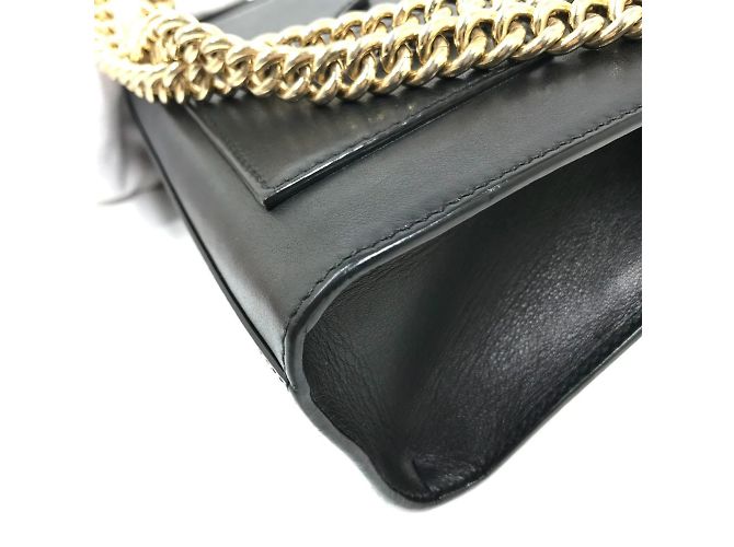 Borsa a Spalla Small Padlock Chain Gucci 409487 Nero - vista 9