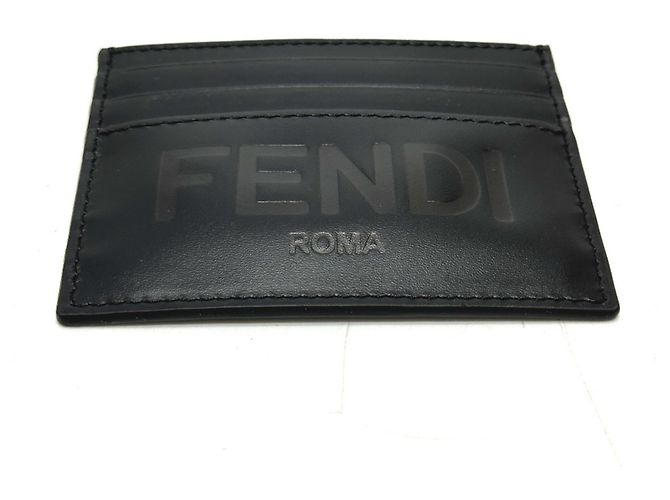 Fendi Leder Visitenkartenhalter Schwarz - Ansicht 3
