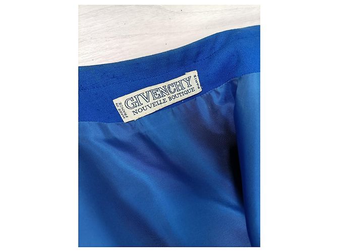Vintage 1980 Givenchy blaues Leinenkleid - Ansicht 3