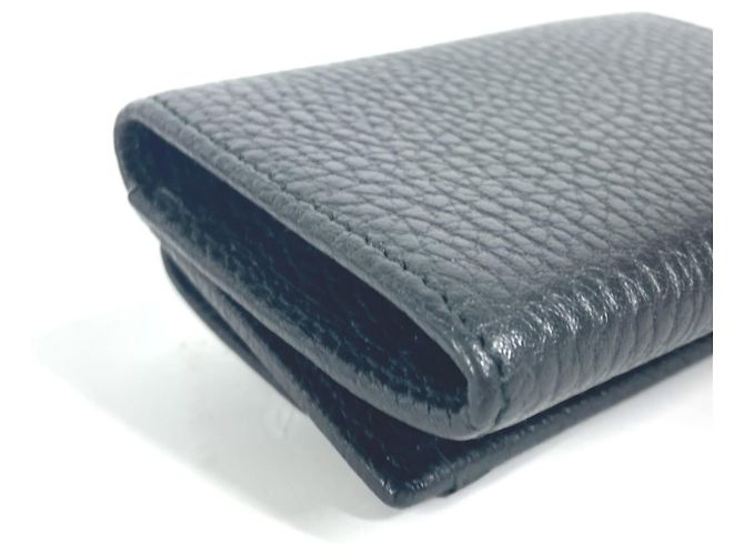 Billetera compacta Gucci GG Marmont Negro Dorado - vista 5
