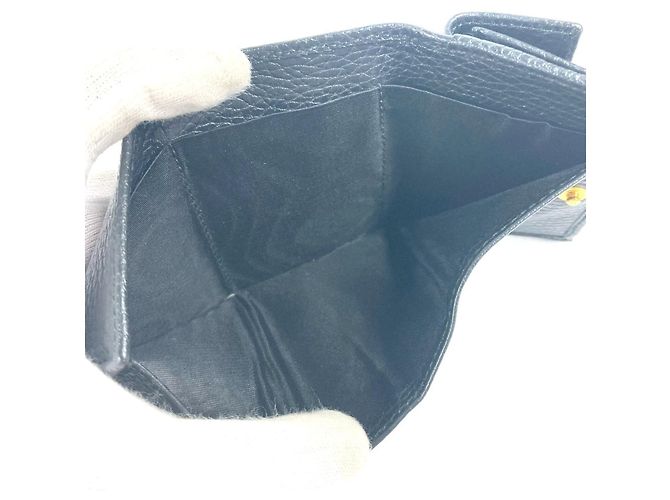 Billetera compacta Gucci GG Marmont Negro Dorado - vista 7