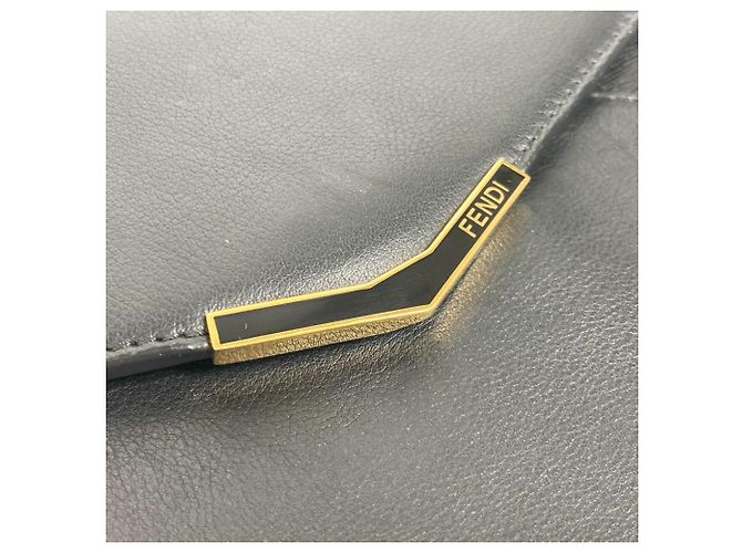 Fendi 8M0312 Flap Toujours Pouch Clutch Bag Nero - vista 10