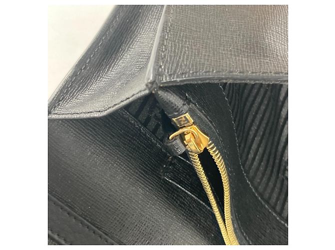 Fendi 8M0312 Flap Toujours Pouch Clutch Bag Nero - vista 14