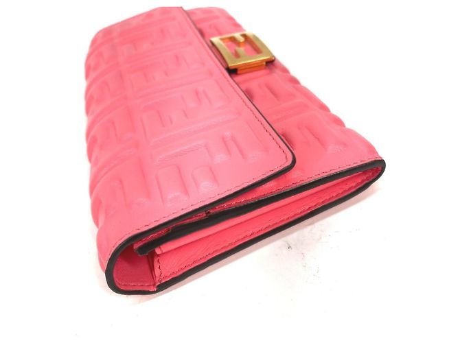 Fendi Langer Geldbeutel aus rosa Leder Pink - Ansicht 2