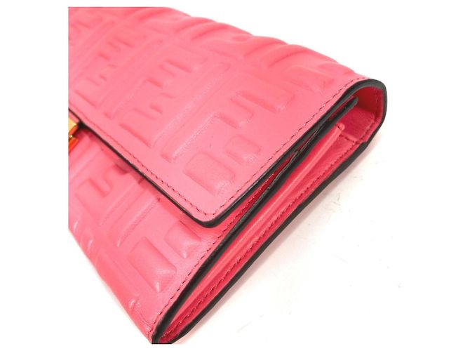 Fendi Langer Geldbeutel aus rosa Leder Pink - Ansicht 4