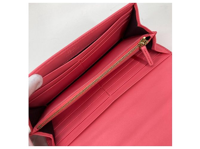 Fendi Langer Geldbeutel aus rosa Leder Pink - Ansicht 6