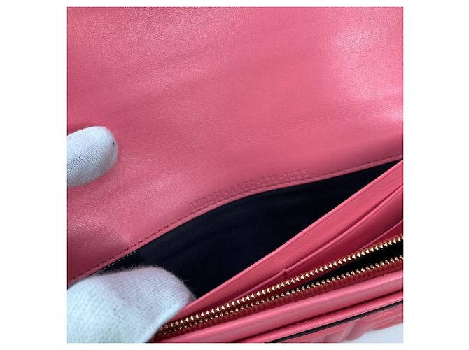 Fendi Langer Geldbeutel aus rosa Leder Pink - Ansicht 9
