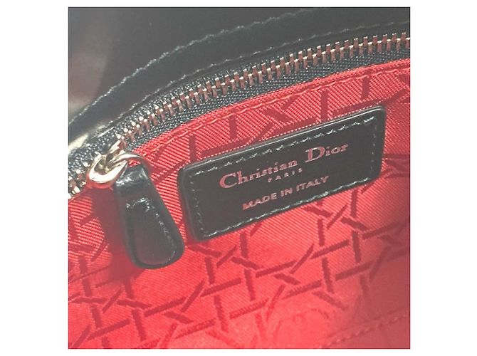 Borsa a Spalla Mini Cannage Lady Dior di Christian Dior Nero - vista 11