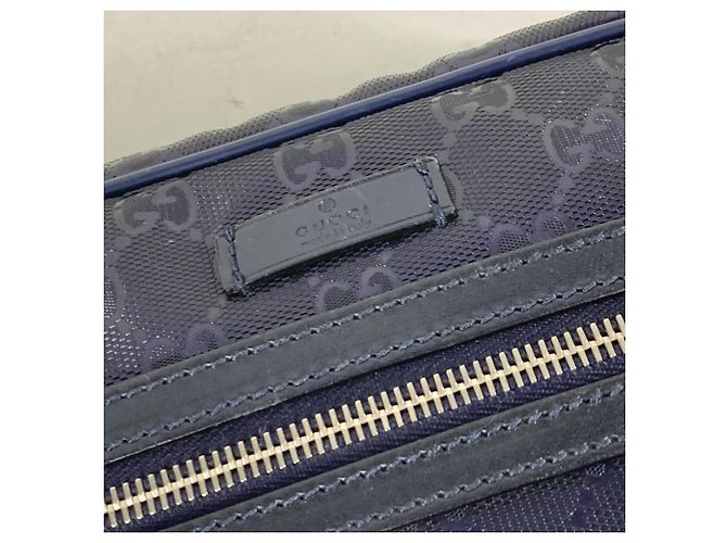 Borsa a spalla Gucci GG Imprimé Pochette Blu - vista 10