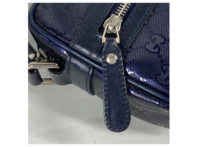 Borsa a spalla Gucci GG Imprimé Pochette Blu - vista 11