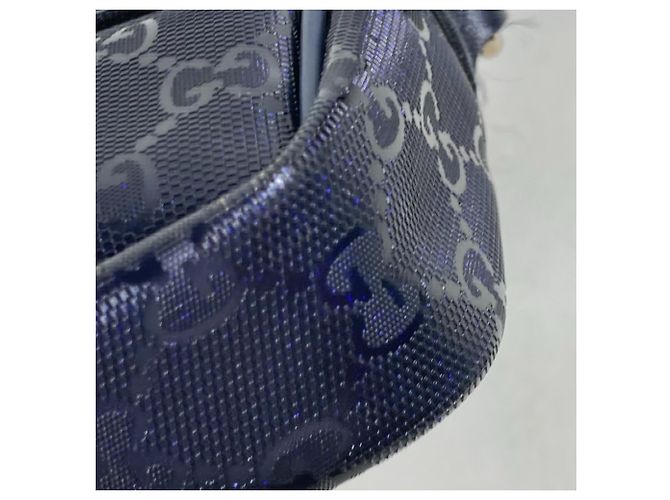 Borsa a spalla Gucci GG Imprimé Pochette Blu - vista 14
