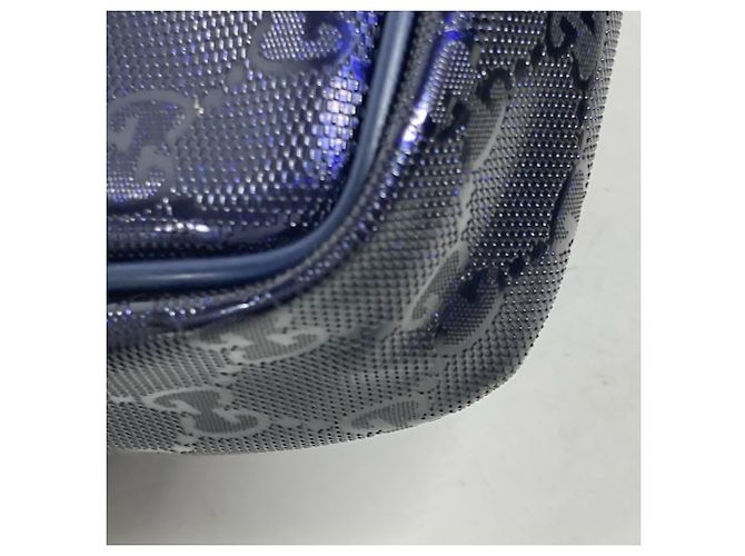 Borsa a spalla Gucci GG Imprimé Pochette Blu - vista 15