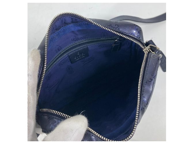 Borsa a spalla Gucci GG Imprimé Pochette Blu - vista 16