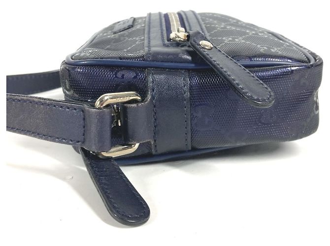 Borsa a spalla Gucci GG Imprimé Pochette Blu - vista 2