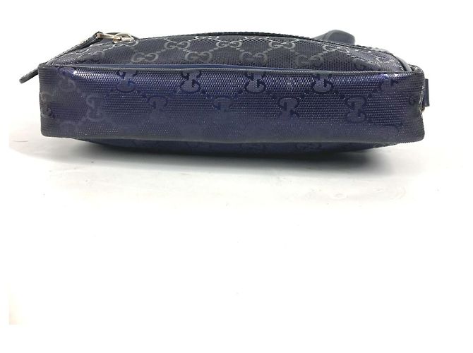 Borsa a spalla Gucci GG Imprimé Pochette Blu - vista 4