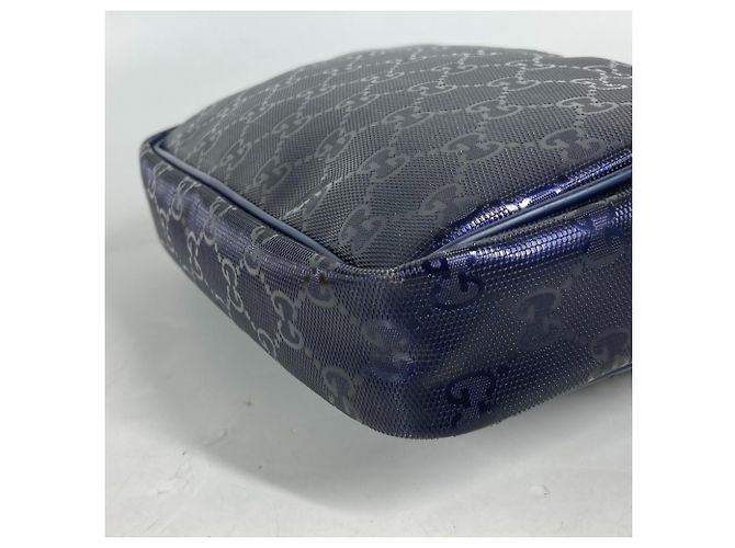 Borsa a spalla Gucci GG Imprimé Pochette Blu - vista 8