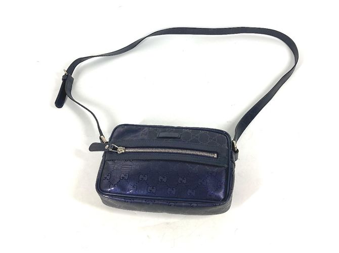 Borsa a spalla Gucci GG Imprimé Pochette Blu - vista 9